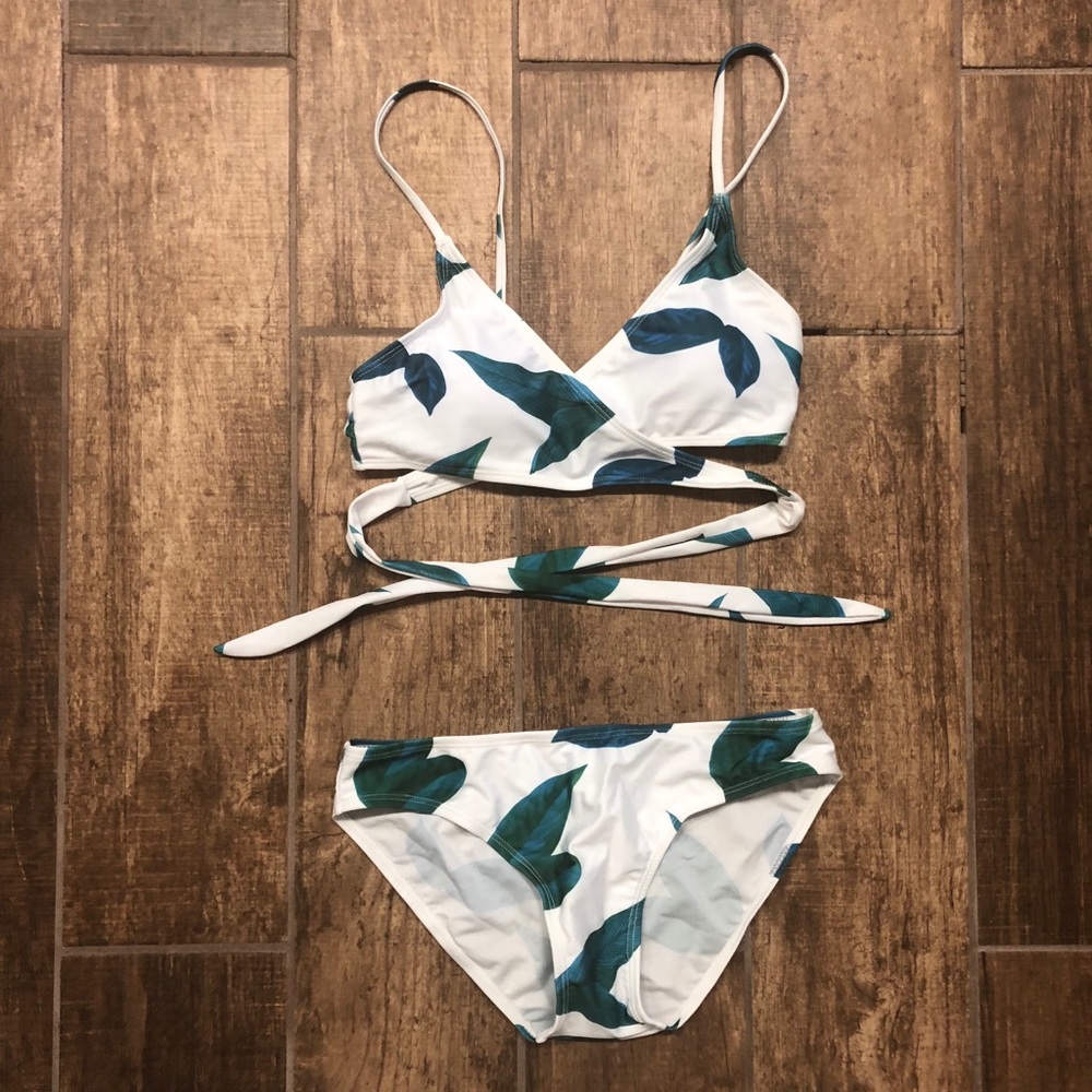 Wrap-Around Palm Leaf Bikini